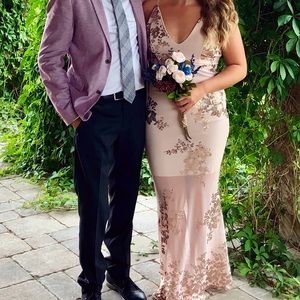 Boohoo shear sequence dress